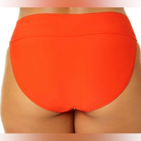 Time and Tru Orange Mid Rise High Cut Bikini Bottoms Women's Plus Size 3X - Picture 3 of 9